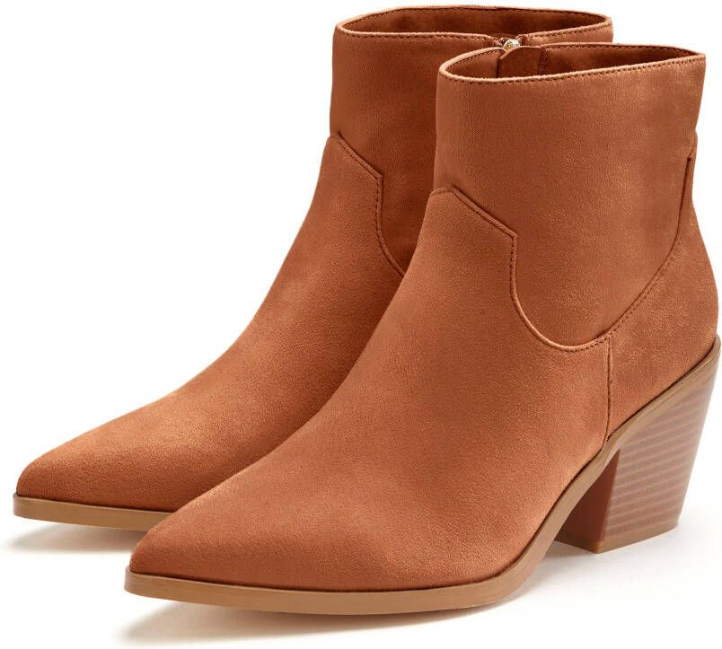 Lascana Laarsjes Cowboylaarzen Slouchy boots met afneembare schacht Laarzen VEGAN