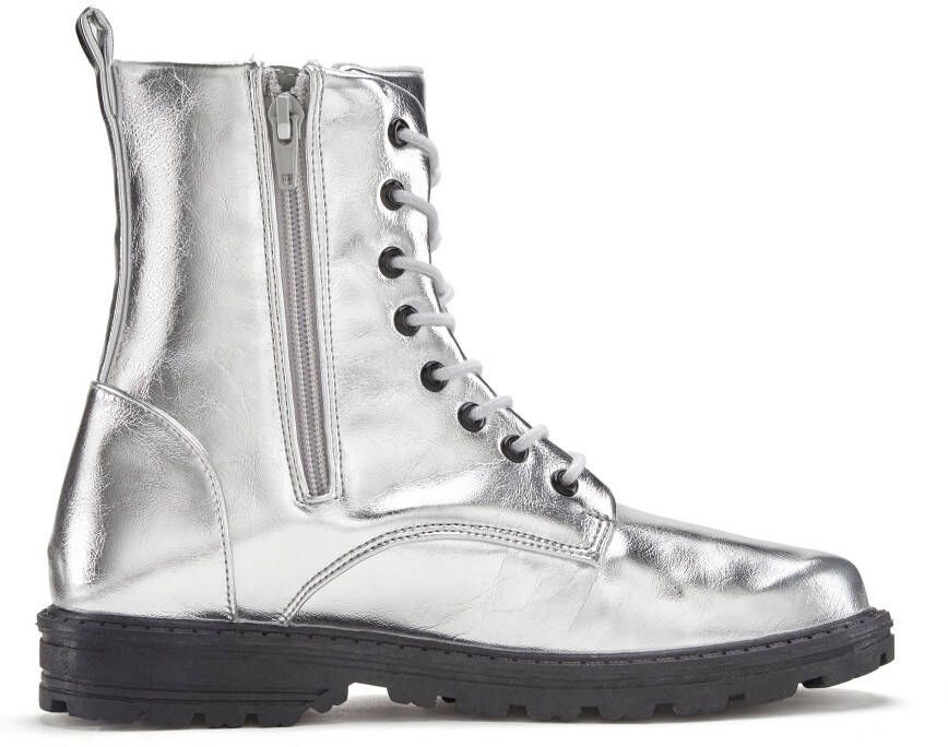 Lascana Laarsjes in de trendy metallic look laarzen vegan