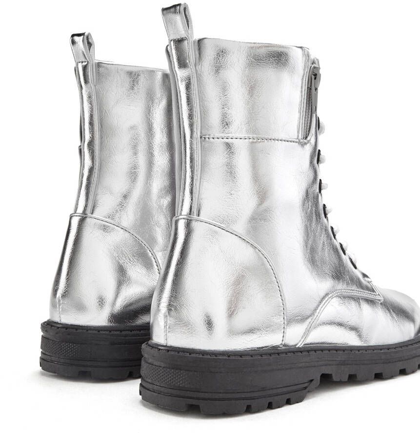 Lascana Laarsjes in de trendy metallic look laarzen vegan