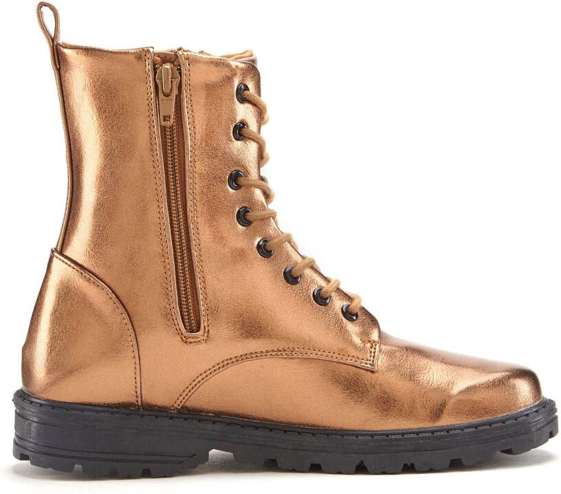 Lascana Laarsjes in de trendy metallic look laarzen vegan