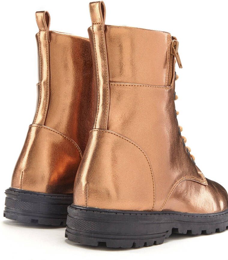 Lascana Laarsjes in de trendy metallic look laarzen vegan