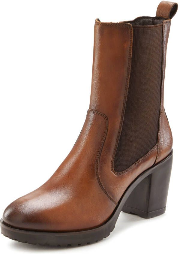 Lascana Laarsjes van leer in chelsea-look laarzen boots