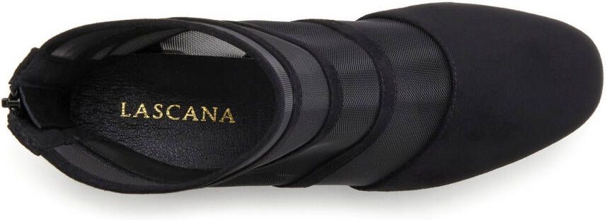 Lascana Laarsjes Ankle boots laarzen met modieuze mesh-inzetten vegan