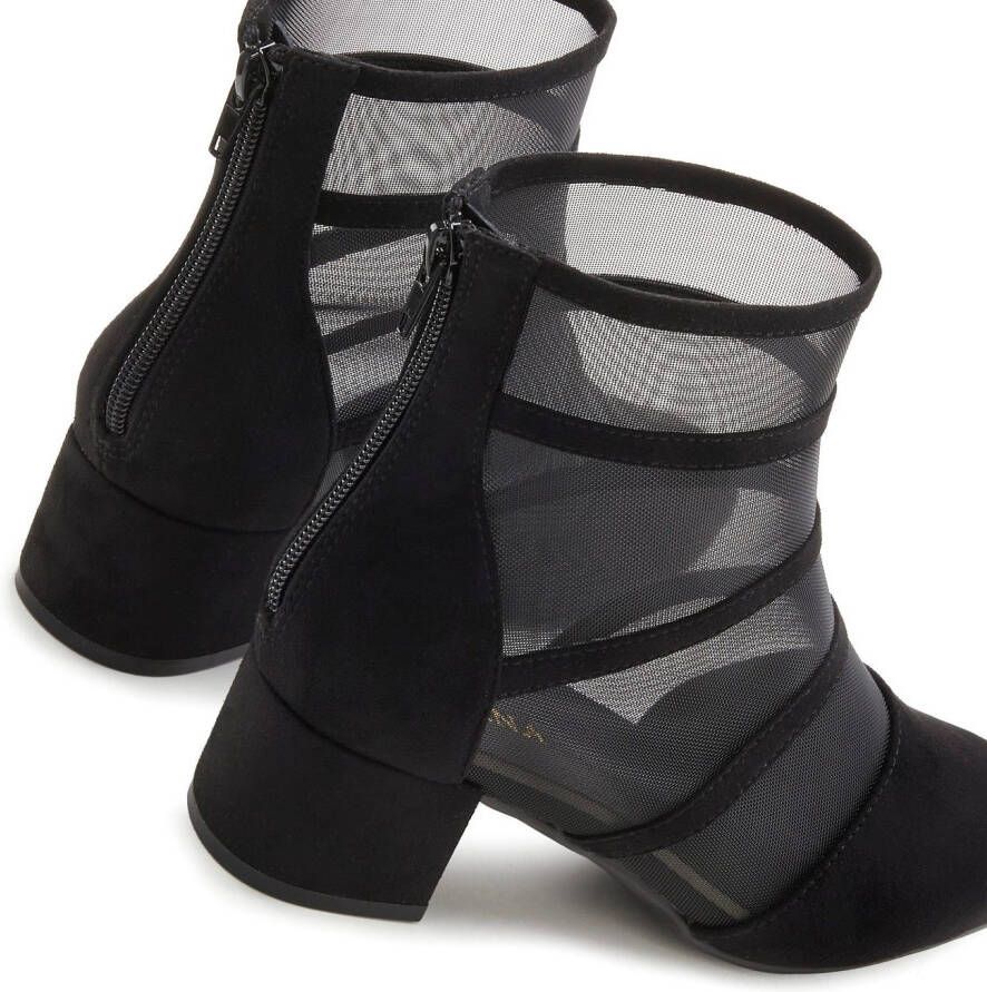 Lascana Laarsjes Ankle boots laarzen met modieuze mesh-inzetten vegan