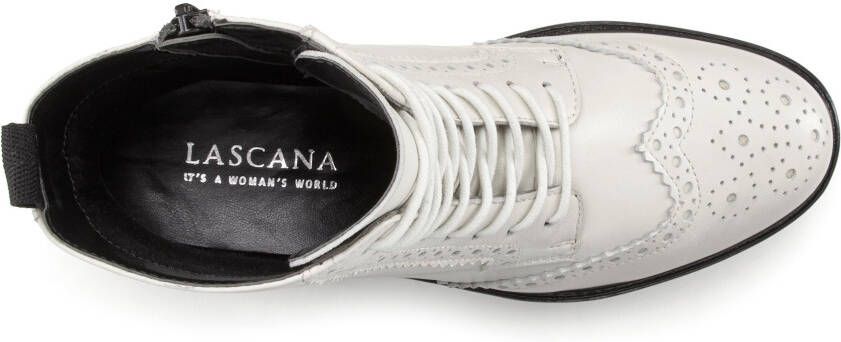 Lascana Veterschoenen Veterschoen enkellaarsjes leer veters en rits