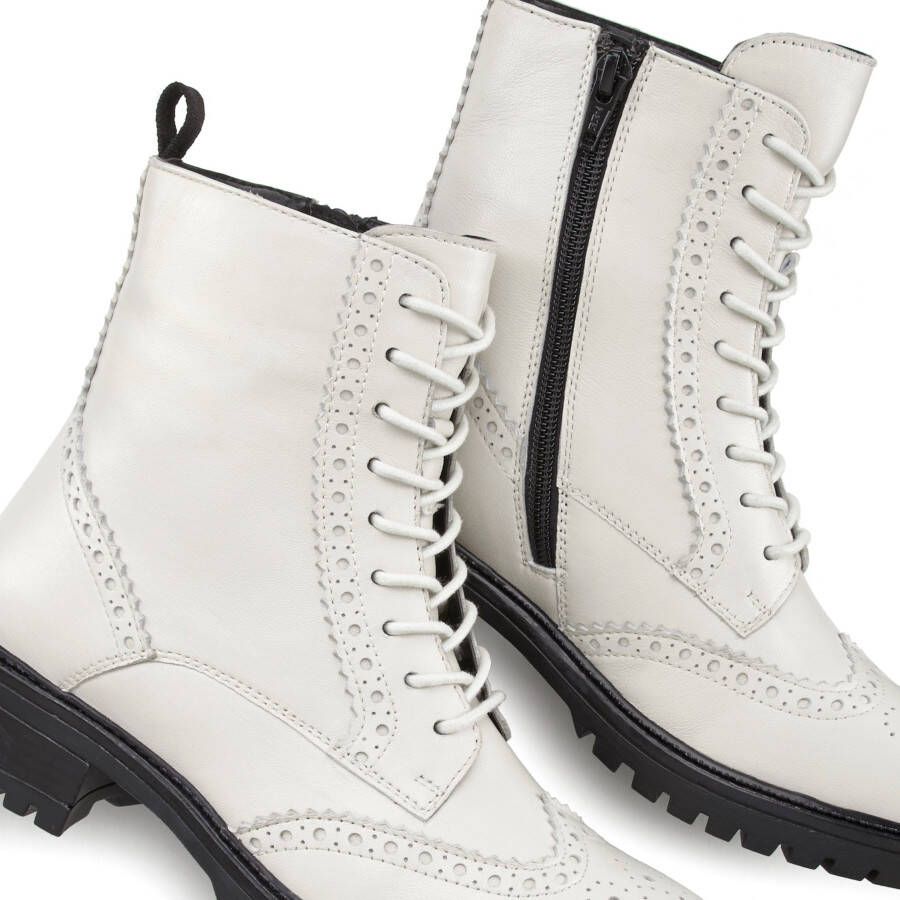 Lascana Veterschoenen Veterschoen enkellaarsjes leer veters en rits