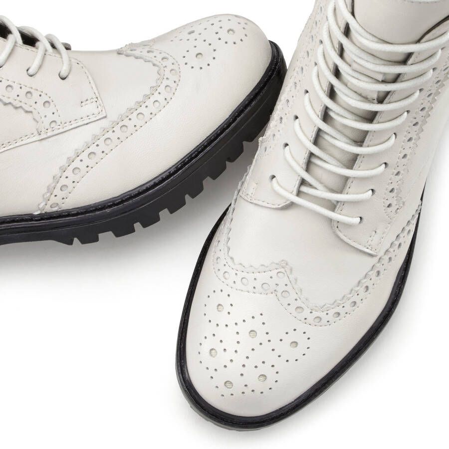 Lascana Veterschoenen Veterschoen enkellaarsjes leer veters en rits