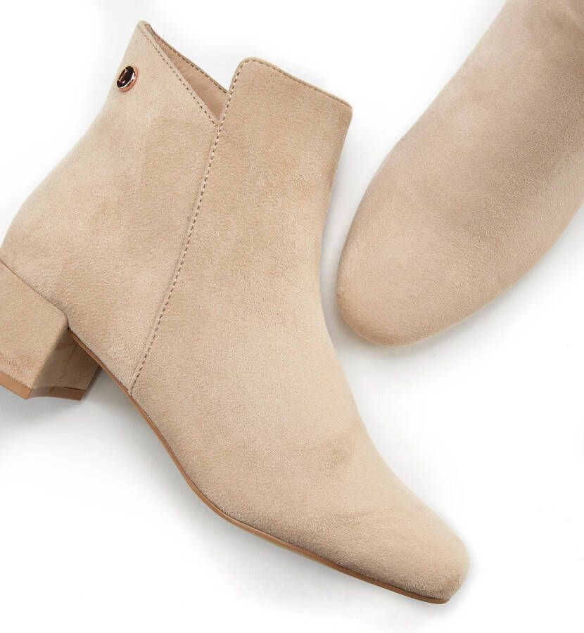 Lascana Laarsjes met comfortabele blokhak enkellaarsjes laarzen vegan