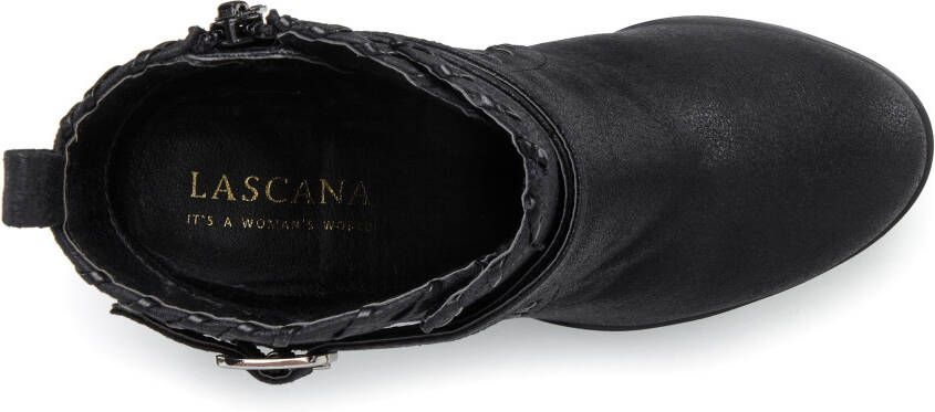 Lascana Highheel-laarsjes in vintage-look met comfortabele blokhak ankle boot laars
