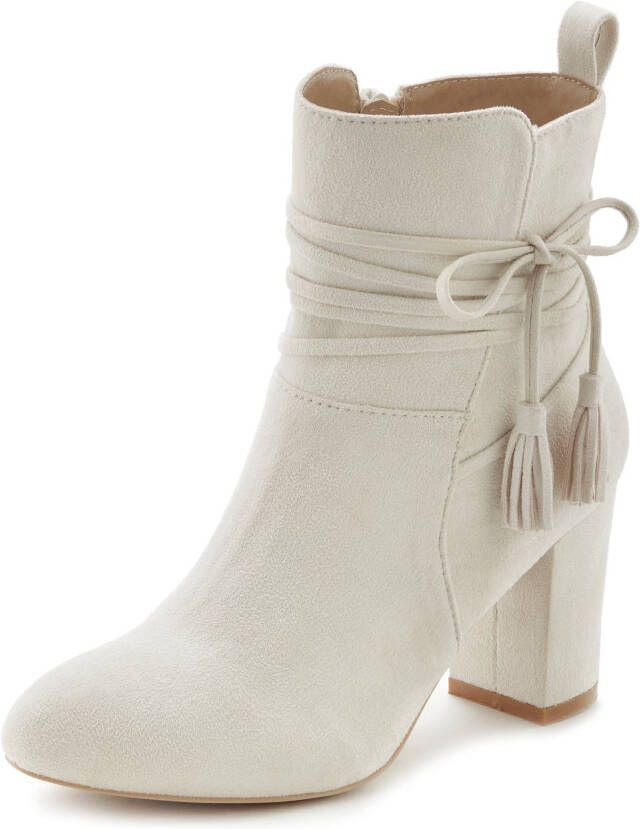 Lascana Laarsjes met blokhak high-heel enkellaars enkellaarsjes laarzen
