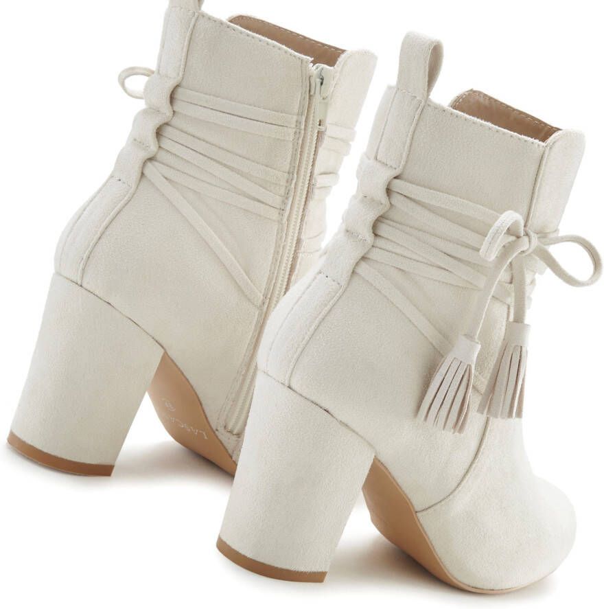 Lascana Laarsjes met blokhak high-heel enkellaars enkellaarsjes laarzen