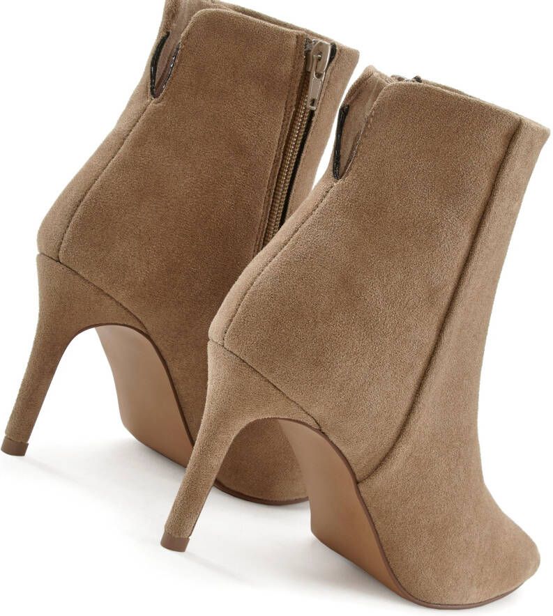Lascana Highheel-laarsjes in spitse vorm & naaldhak ritslaars vegan