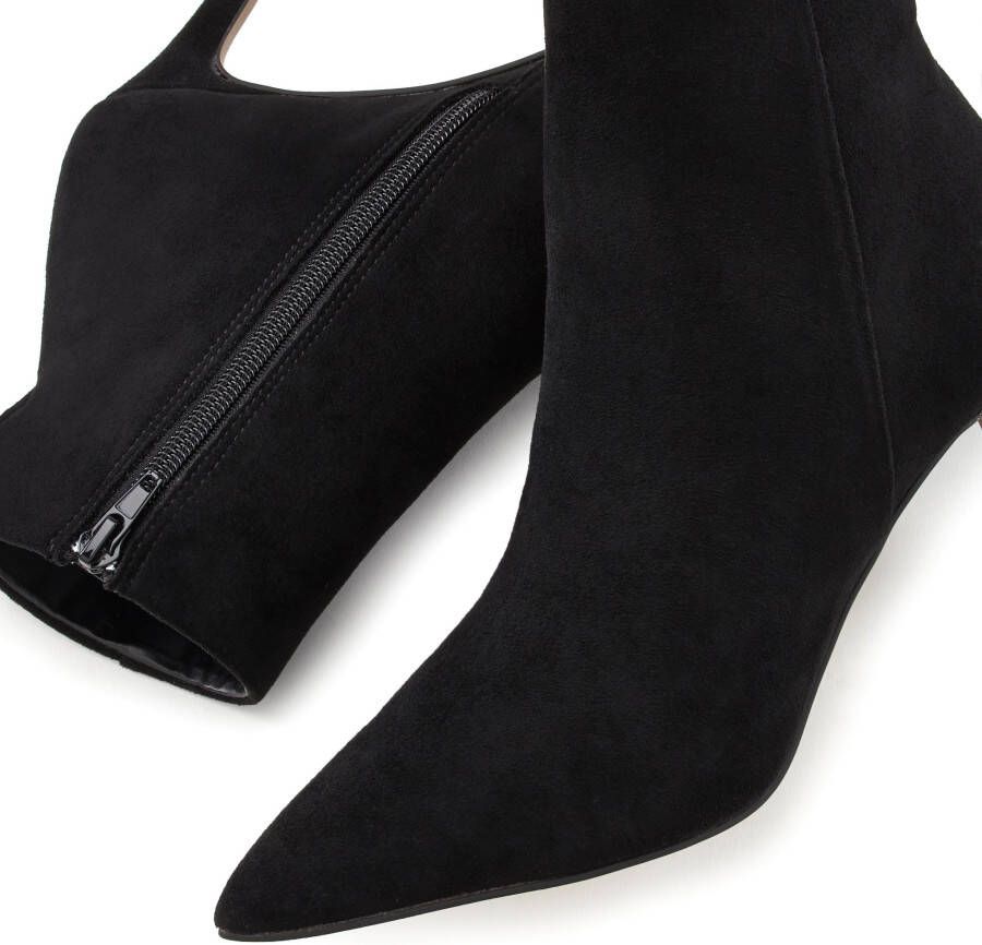 Lascana Highheel-laarsjes in spitse vorm & naaldhak ritslaars vegan