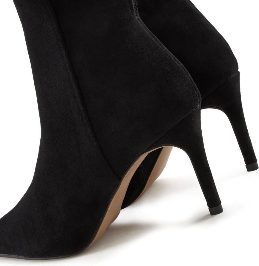Lascana Highheel-laarsjes in spitse vorm & naaldhak ritslaars vegan