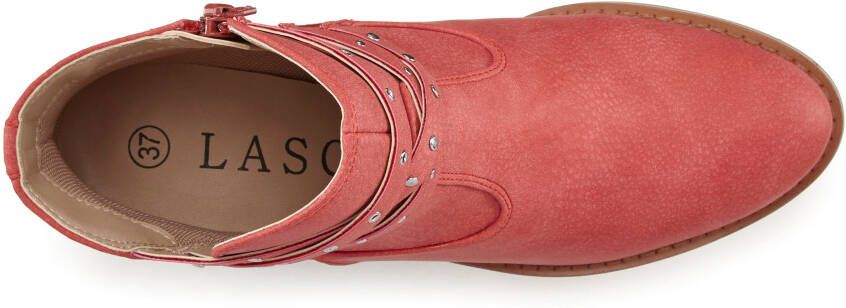 Lascana Cowboylaarsjes Cowboy boots enkel laars met sierbanden & blokhak VEGAN