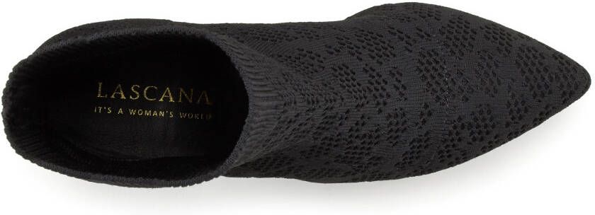 Lascana Enkellaarsjes Sock Boot High heel laarsjes laarzen kleine hak & elastische punt