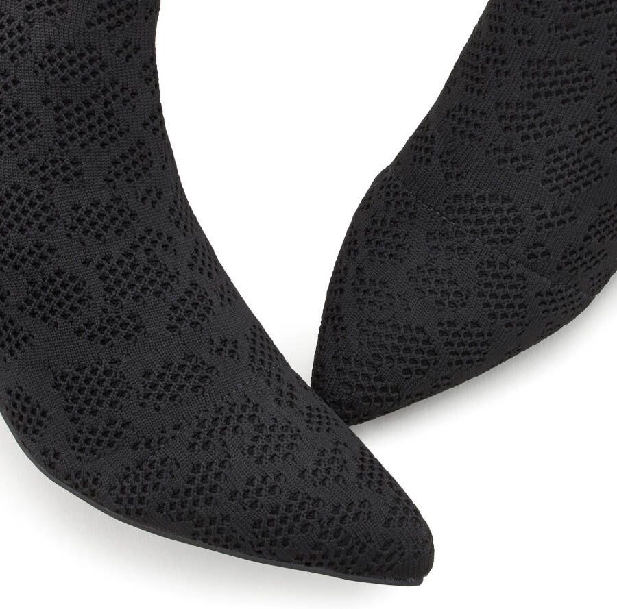 Lascana Enkellaarsjes Sock Boot High heel laarsjes laarzen kleine hak & elastische punt