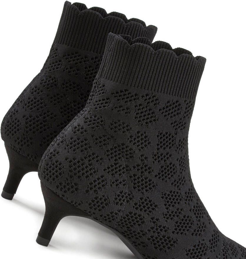 Lascana Enkellaarsjes Sock Boot High heel laarsjes laarzen kleine hak & elastische punt
