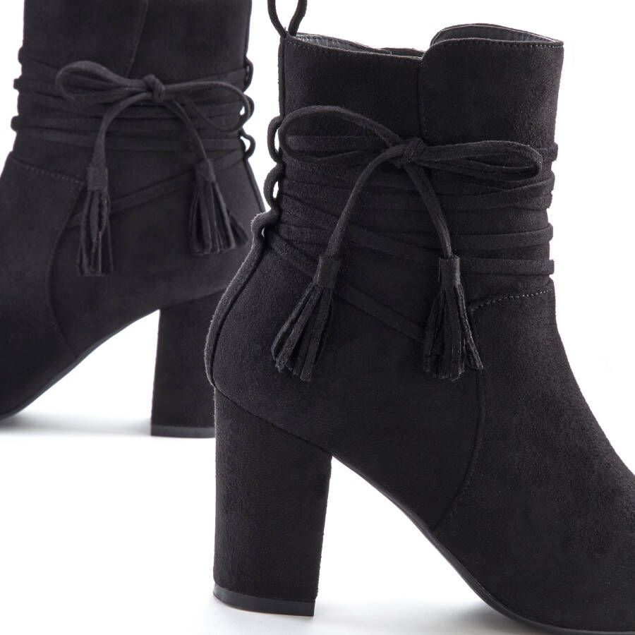 Lascana Laarsjes met blokhak high-heel enkellaars enkellaarsjes laarzen