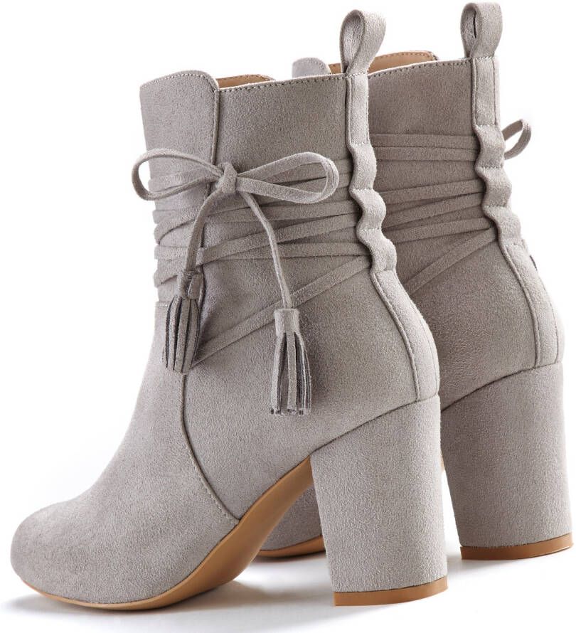 Lascana Laarsjes met blokhak high-heel enkellaars enkellaarsjes laarzen