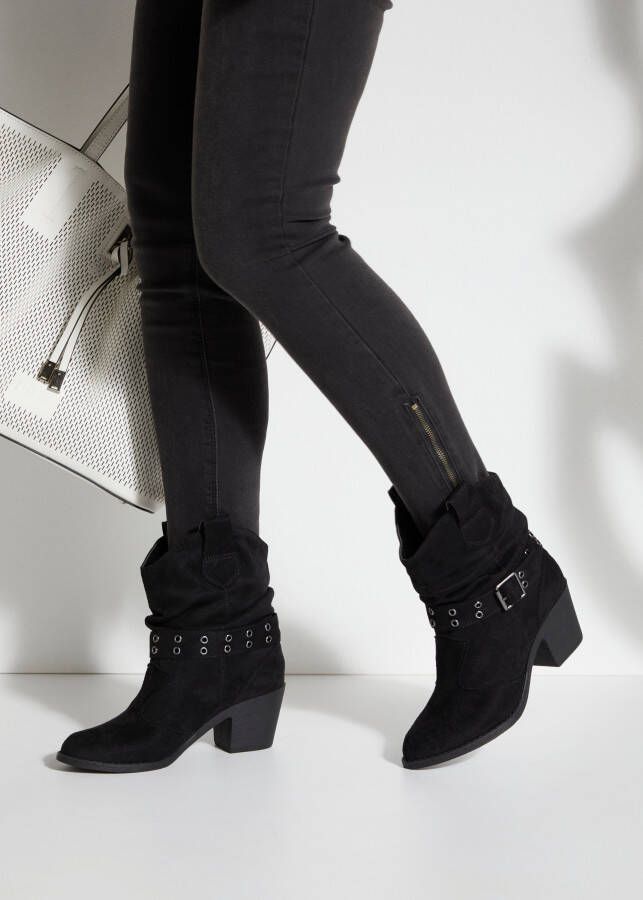 Lascana Cowboylaarsjes Cowboy boots western enkelboots VEGAN