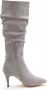 Lascana Laarzen met ritssluiting met modieuze rimpeling lange schacht high-heel enkellaars slouchy boots - Thumbnail 3
