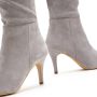 Lascana Laarzen met ritssluiting met modieuze rimpeling lange schacht high-heel enkellaars slouchy boots - Thumbnail 4