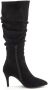 Lascana Laarzen met ritssluiting met modieuze rimpeling lange schacht high-heel enkellaars slouchy boots - Thumbnail 3
