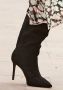 Lascana Laarzen met ritssluiting met modieuze rimpeling lange schacht high-heel enkellaars slouchy boots - Thumbnail 8