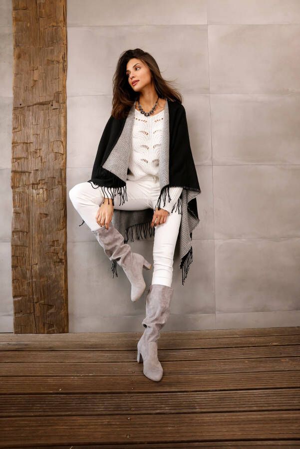 Lascana Instaplaarzen Slip-on boots slouchy boots slip-on stretch & blokhak