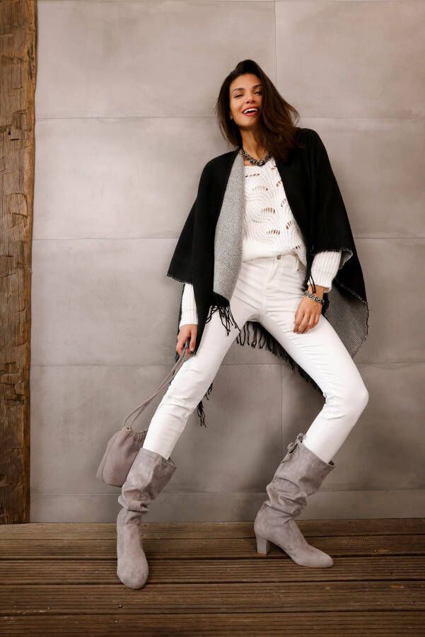 Lascana Instaplaarzen Slip-on boots slouchy boots slip-on stretch & blokhak