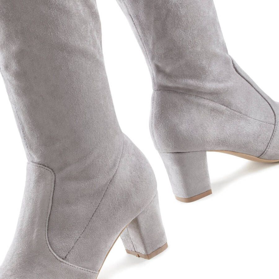 Lascana Instaplaarzen Slip-on boots slouchy boots slip-on stretch & blokhak