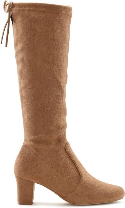 Lascana Instaplaarzen Slip-on boots slouchy boots slip-on stretch & blokhak