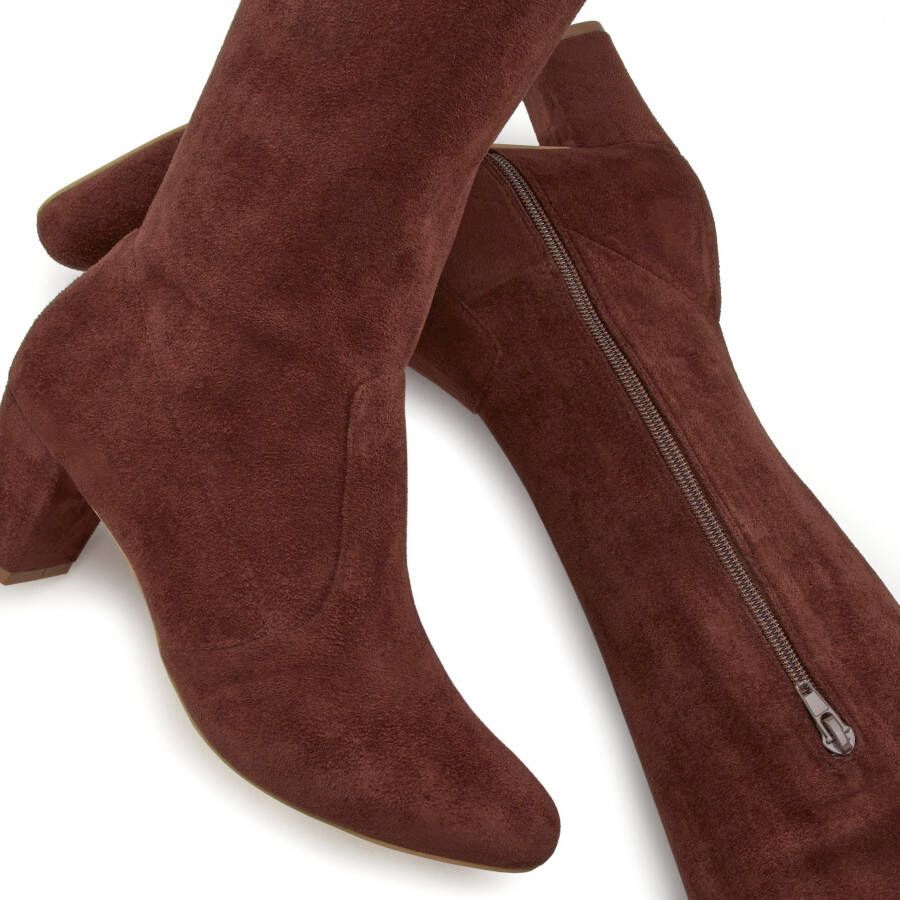 Lascana Overknee-laarzen Slouchy boots lange schacht laarzen instap laars zacht stretchmateriaal