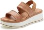 Lascana Plateausandaaltjes Zomerschuh sandalen bandjesandalen open schoen Sandalette van leer met modieus comfortabele plateausole - Thumbnail 2