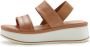 Lascana Plateausandaaltjes Zomerschuh sandalen bandjesandalen open schoen Sandalette van leer met modieus comfortabele plateausole - Thumbnail 3