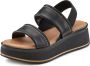 Lascana Plateausandaaltjes Zomerschoen sandalen bandjesandalen open schoen Sandalette van leer met modieus comfortabele plateausole - Thumbnail 2