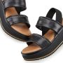 Lascana Plateausandaaltjes Zomerschoen sandalen bandjesandalen open schoen Sandalette van leer met modieus comfortabele plateausole - Thumbnail 3