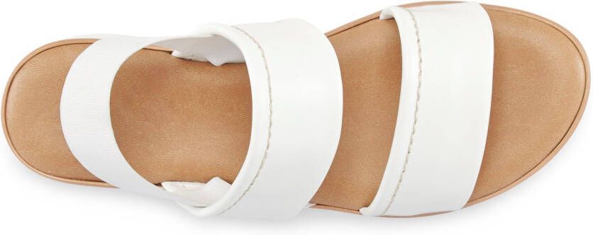 Lascana Plateausandaaltjes Zomerschoen sandalen bandjesandalen open schoen Sandalette van leer met modieus comfortabele plateausole