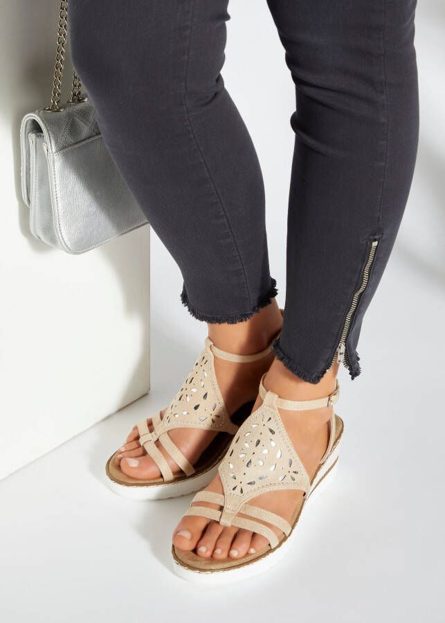 Lascana Sandaaltjes Zomerschoen Sandalette zomerschoen met sleehak en gepolsterde binnenzool VEGAN