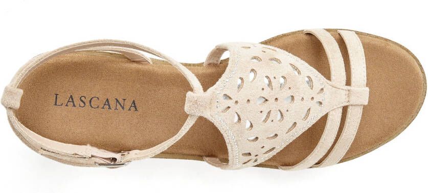 Lascana Sandaaltjes Zomerschoen Sandalette zomerschoen met sleehak en gepolsterde binnenzool VEGAN