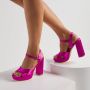 Lascana Sandalen High heel sandaal met plateau en blokhak in satijnlook VEGAN - Thumbnail 7