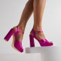Lascana Sandalen High heel sandaal met plateau en blokhak in satijnlook VEGAN - Thumbnail 9