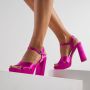 Lascana Sandalen High heel sandaal met plateau en blokhak in satijnlook VEGAN - Thumbnail 10