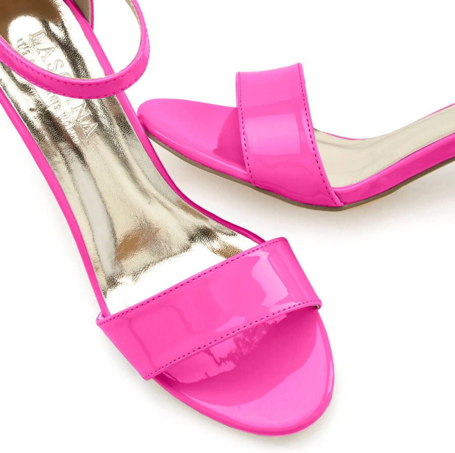 Lascana Highheel sandaaltjes Zomerschoen in tijdloos ontwerp riem-sandaal vegan