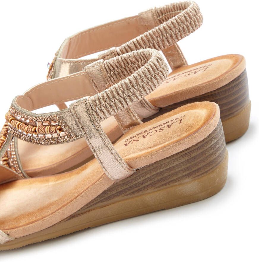 Lascana Sandalen Zomerschoen Sandalette zomerschoen kleine sleehak en elastische banden