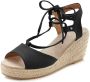 Lascana Sleehaksandaaltjes Zomerschoen Sandalette sandaal met sleehak bamboe-look & veters VEGAN - Thumbnail 2