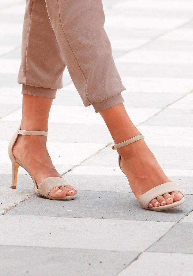 Lascana Highheel sandaaltjes High heel sandaal bandjessandaal in tijdloos ontwerp riem-sandaal vegan