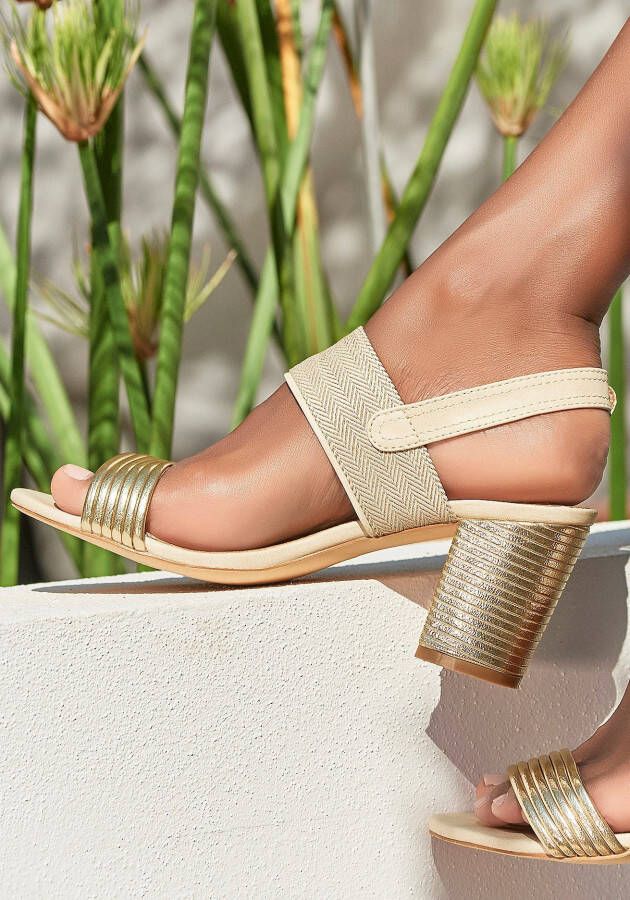 Lascana Sandalen Zomerschoen Sandaal zomerschoen met blokhak VEGAN