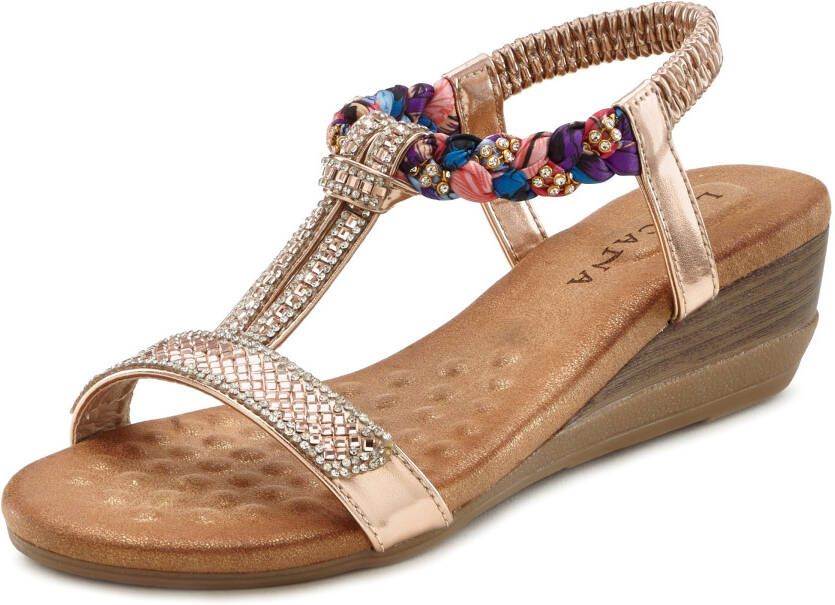 Lascana Sandaaltjes met elastiek en lichte sleehak - Schoenen.nl